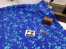 Blue Paint Splatters - cotton lycra - 150cm wide - clearance