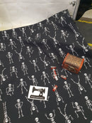 Skeletons - cotton lycra - 150cm wide