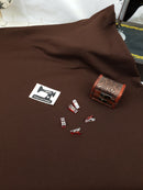 Brown - cotton lycra - FRENCH TERRY - 185cm wide