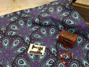 Peacock Paisley - cotton lycra - 150cm wide - clearance