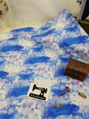 Moody Blue - cotton lycra - 150cm wide - clearance