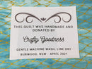 Custom Made QUILT LABEL, organic quilting cotton, Style 13 - Art Deco