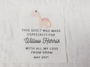 Custom Made QUILT LABEL, organic quilting cotton, Style 26 - Dinosaur