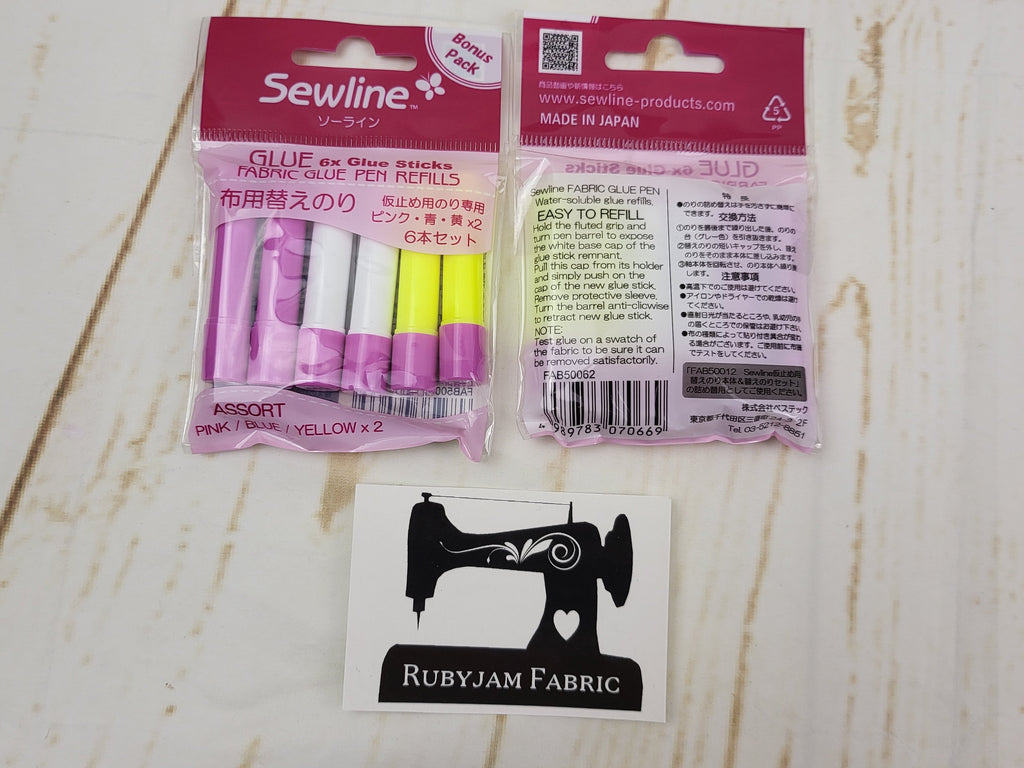 6 Pack - Sewline Fabric Glue Pen Refills - MIXED COLOURS – Rubyjam