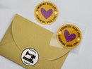 Handmade With Love - Orange Circle - Tagless Label Transfers