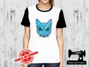 Cosmic Kitty Opal Blue - WHITE - Panels On Demand