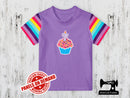 Number 7 Cupcake - LIGHT PURPLE - Panels On Demand