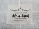 Custom Made QUILT LABEL, organic quilting cotton, Style 68 - Christmas Wreath