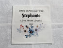 Custom Made QUILT LABEL, organic quilting cotton, Style 82 - Flowers
