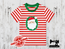 Santa Face Green - RED WHITE YDS - Panels On Demand