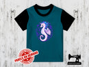 Seahorse - TEAL - Panels On Demand