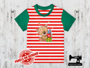 Christmas Teddy Bear - RED WHITE YDS - Panels On Demand