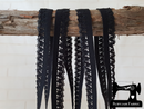 1M BLACK Decorative Elastic Lace Picot Trim (Approx 15mm wide)