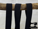 1M Ribbed Non-Roll Elastic BLACK (25mm wide)