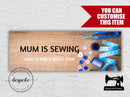 Personalised Sewing Room Sign - BLUE - Bespoke