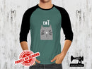 Grey Cat + Cat Butt (Two Panel Set) - SAGE GREEN - Panels On Demand