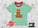 Christmas Gingerbread Gifts - GREEN WHITE YDS - Panels On Demand
