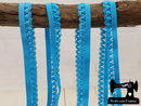 1M SKY BLUE Decorative Elastic Lace Picot Trim (Approx 15mm wide)