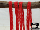 1M RED Decorative Elastic Lace Picot Trim (Approx 15mm wide)