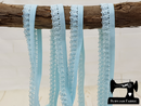 1M LIGHT BLUE Decorative Elastic Lace Picot Trim (Approx 15mm wide)