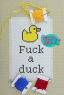 F*** A Duck - Cross Stitch Pattern - Kitsch Stitch Studio