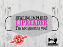 Hearing Impaired Pink Face Mask Panel - HEATHER GREY - Panels On Demand