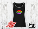Pride Rainbow Lips - BLACK - Panels On Demand