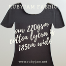 Charcoal Grey - solid cotton lycra - 185cm wide - 220gsm