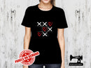 Tic Tac Toe Hearts - BLACK - Panels On Demand