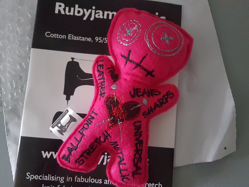 Voodoo Doll Pin Cushion - Hot Pink - clearance