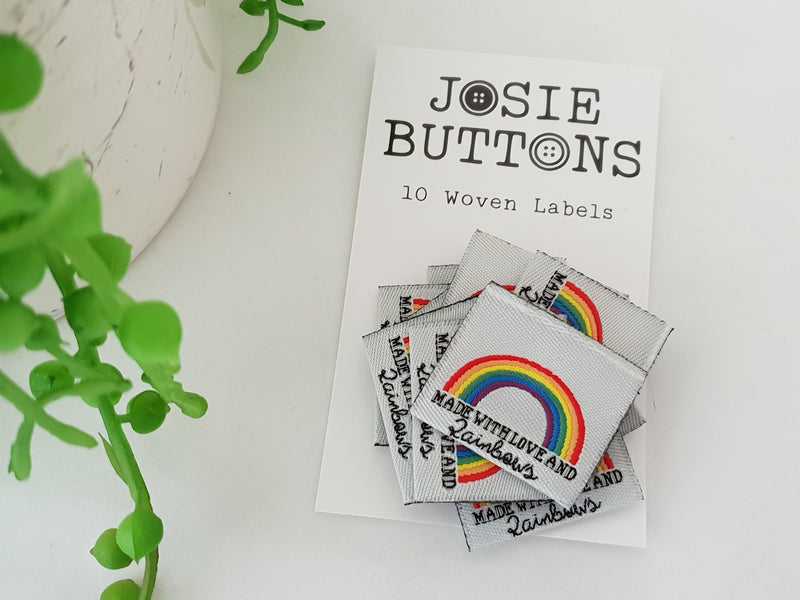 Made With Love and Rainbows - Labels by Josie Buttons