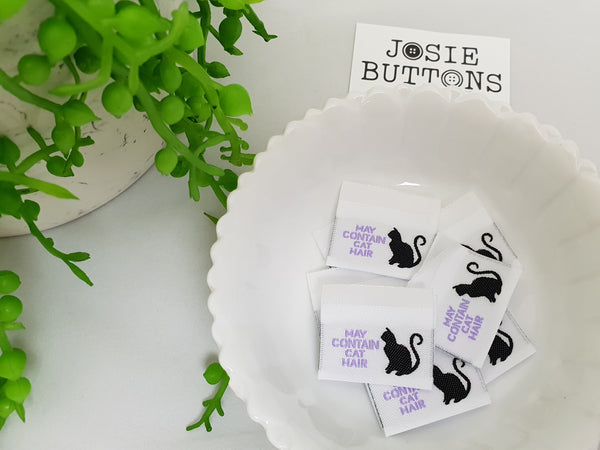 May Contain Cat Hair - Labels by Josie Buttons