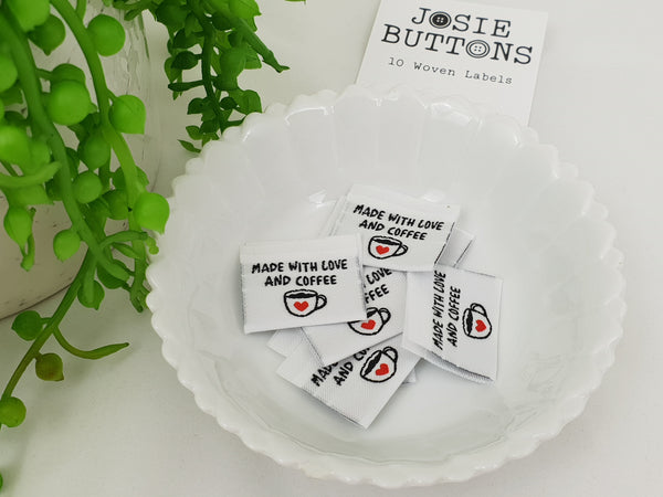 Made With Love and Coffee - Labels by Josie Buttons