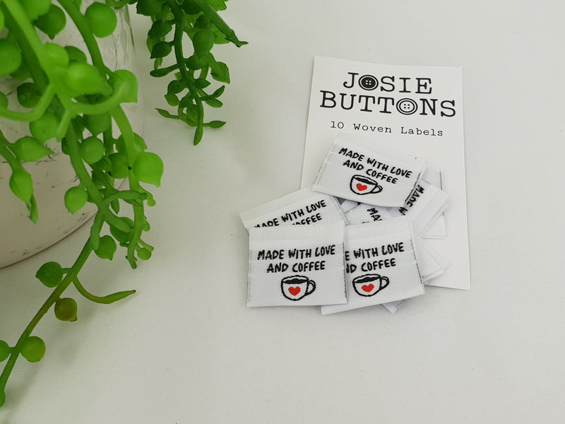 Made With Love and Coffee - Labels by Josie Buttons