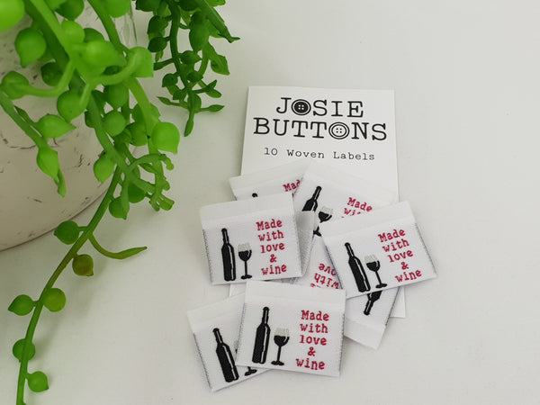 Made With Love and Wine - Labels by Josie Buttons