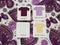 Purple Butterflies on White - cotton lycra - 150cm wide - clearance