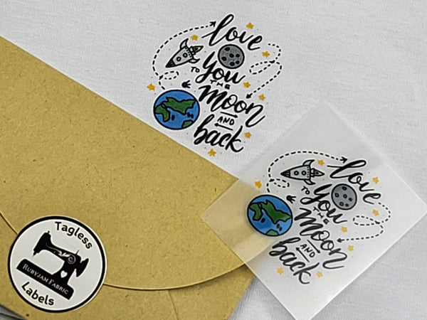Love You to the Moon and Back - Tagless Label Transfers