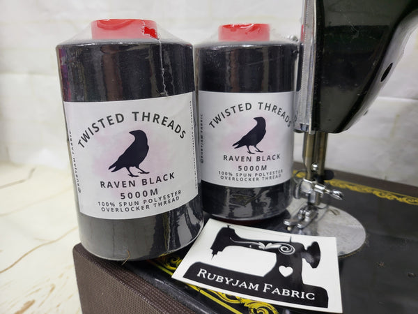 Raven Black - Twisted Threads - 5000M Overlocker Thread