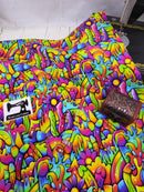 Rainbow Penis - cotton lycra - 150cm wide