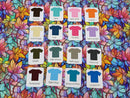 Stained Glass Flowers Pastel - cotton lycra - 150cm wide