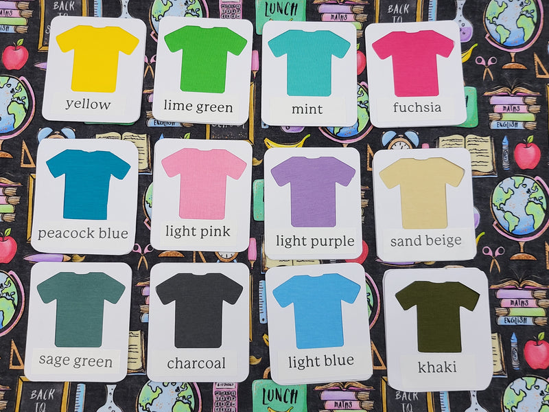 Back To School - cotton lycra - 150cm wide - clearance