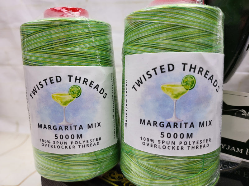 Margarita Mix Lime - Twisted Threads - 5000M Variegated Overlocker Thread