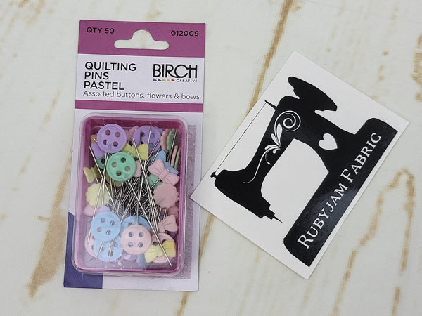 Birch Quilting Pins Pastel - 50 pack