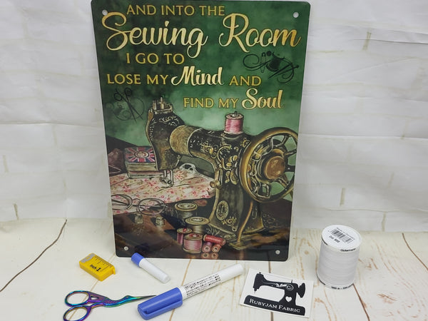 Into the Sewing Room I Go - Sewing Room Sign - Bespoke