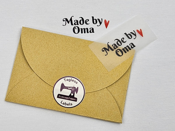 Made by Oma - BLACK - Tagless Label Transfers