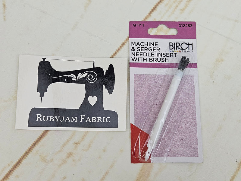 Birch Machine and Serger Needle Insert with Brush