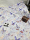 Butterfly Field - Purple - cotton lycra - 150cm wide