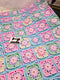 Faux Crochet Granny Squares - cotton lycra FRENCH TERRY - 150cm wide