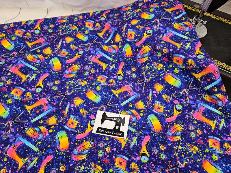 Rainbow Sewing - cotton lycra FRENCH TERRY - 150cm wide