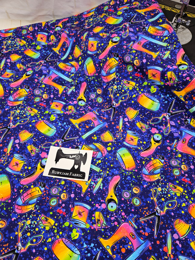 Rainbow Sewing - cotton lycra FRENCH TERRY - 150cm wide